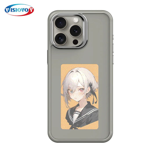 Screen Phone Cover Smart NFC Modle Function Phone Case For 13 14 15 Pro Max Back Case Anime Cartoon Fundas Battery Free